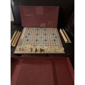 Scrabble Crossword Board Game Selchow & Righter 1976 VTG COMPLETE